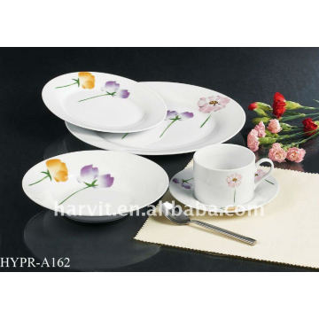 2014 Hot Sale Porcelain Dinner Sets,Beautiful Lotus Flower Decal Ceramic Dinnerware Set,High Quality Home & Garden Tableware